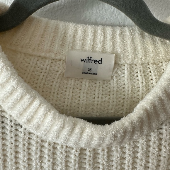 Aritzia Wilfred Cream Chenille Sweater - Picture 3 of 5